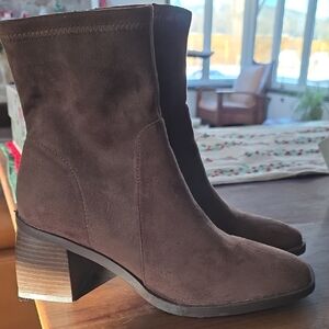 Anne Klein Dark Brown Heeled Boots